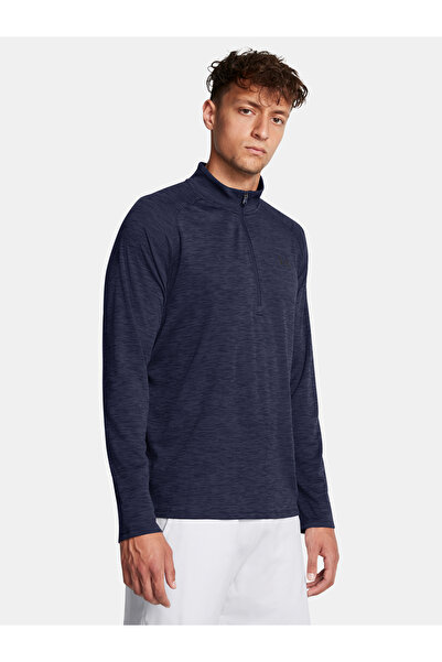 Under Armour Pánské tričko UA Tech Textured 1/2 Zip-BLU