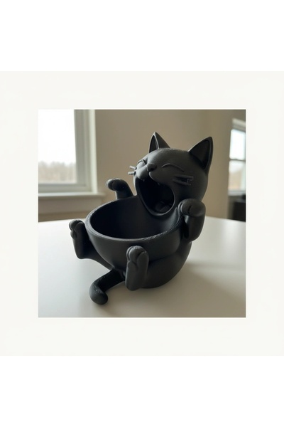 OEM Bol Decorativ Pisica pentru Obiecte Mici, Imprimare 3D, 15cm