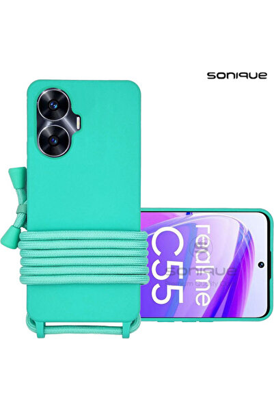 Other Sonique Πίσω Κάλυμμα Σιλικόνης 0.5mm με Λουράκι Γαλάζιο (Realme C55)
