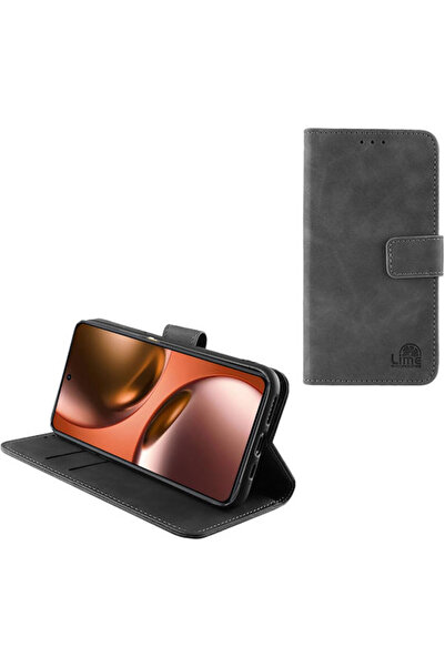 Lime&co Lime Essential Magnet Book Συνθετικό Δέρμα Γκρι (Realme GT 7) Κωδικός...