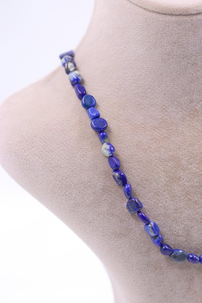 SAURACHI Lapis Lazuli Stone Amorphous Cut Pendant Natural Stone String
