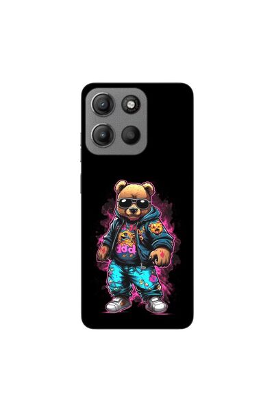OEM Θήκη συμβατή με Motorola Moto G15 Σιλικόνης Gel TPU με σχέδιο Αρκούδας, Μ...