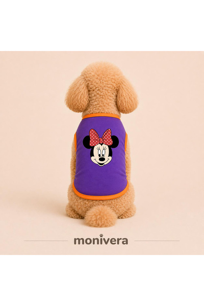 Modetra New Season Summer Mickey Mouse Printed Colorful Ribbed Dog Outfit - U...