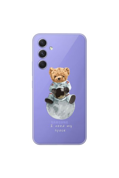 Other Samsung A56 Bear in space Transparent Silicone TPU Θήκη