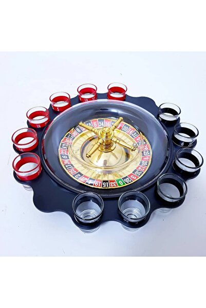Wolawood 12’li Shot Bardaklı Rulet Oyunu Premium Parti Eğlence Seti Casino Ko...
