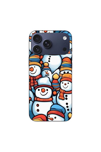 OEM Husa compatibila cu Apple iPhone 17 Pro Max Silicon Gel Tpu Model Snowman...