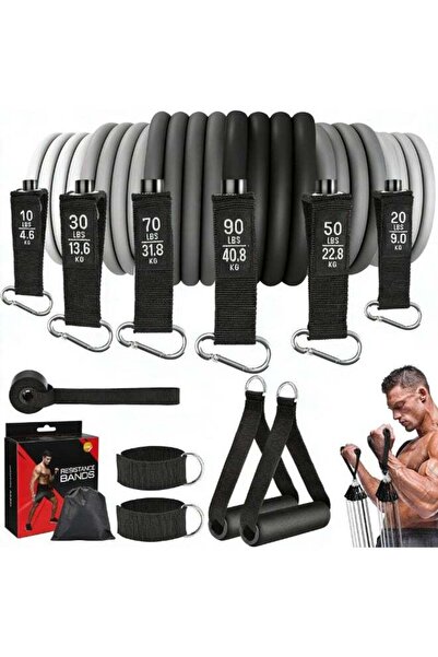 Arabest Resistance Bands,270 LBS Heavy Exercise Bands with Handles,6 Levels,f...