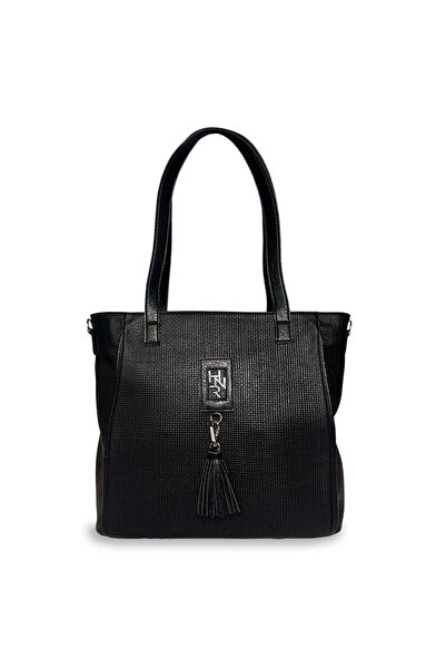 Hunter Nomade Γυναικεία Μαύρη Τσάντα Ώμου Shopper