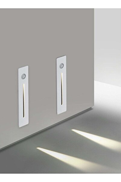 sharpdo مصباح LED ذكي مدمج في الحائط مزود بمستشعر حركة، مقاوم للماء IP65، منا...