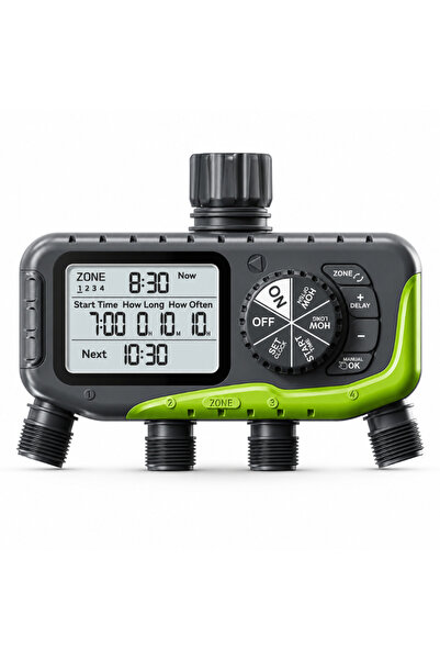 Velixo Irrigation Timer 4 Outputs, LCD Screen, Rain Delay, Battery Protection...