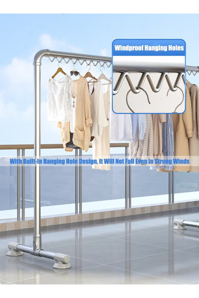 TAPIT Clothes Rack Industrial Pipe Clothing Rack Multi-functional Bedroom Clo...