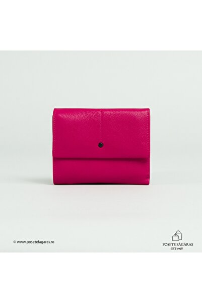 Posete Fagaras Alice Leather Wallet - Fuchsia, Genuine Leather Wallet , Women...