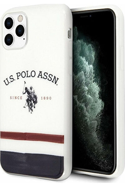 U.S. Polo Assn. Τρίχρωμη Πίσω Θήκη Σιλικόνης Λευκή (iPhone 11 Pro) Κωδικός: U...