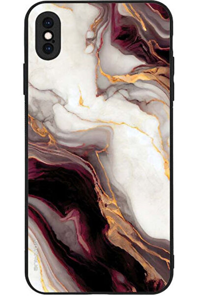 Other Sonique Μαρμάρινη Θήκη για Apple iPhone Xs Max Μπορντό
