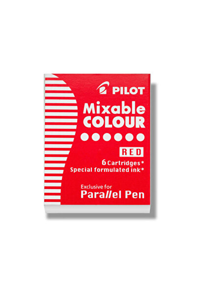 Pilot Cartușe de cerneală, set de 6, Parallel Pen, roșu