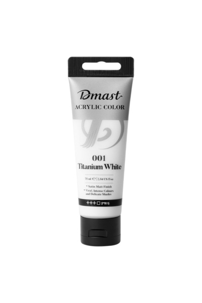 DMAST CULORI ACRILICE PROFESIONALE 75ML ALB TITAN 001 DE LA PEBEO
