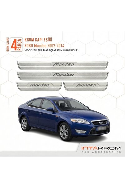 intakrom Ford Mondeo 2007-2014 uyumlu Satine Krom Kapı Koruma Eşiği 4 Prç (Mk4)