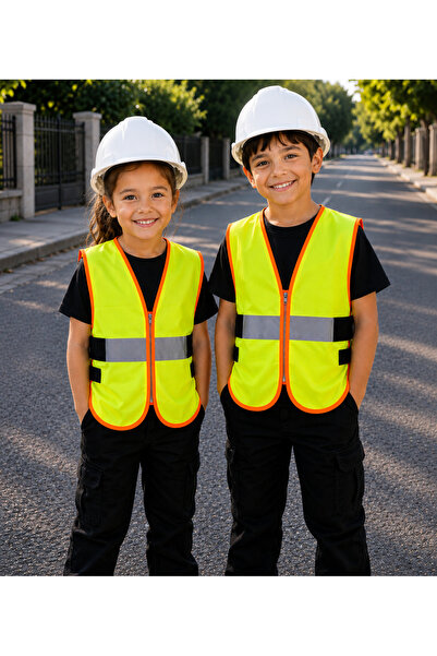 Teknik Children's engineer vest set with zipper and reflectors
