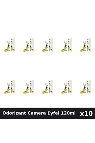 Eyfel Pachet 10 Odorizant Camera cu Betisoare - Aroma Lamaie Parfum Intens 120ml