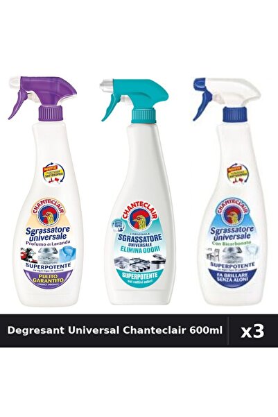 Chanteclair Set 3 Degresant Universal 600ml - Lavanda, Bicarbonat, Anti-Miros