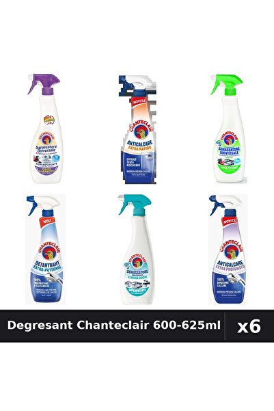 Chanteclair Set 6 Degresant Universal 600-625ml - Mosc, Lămâie, Anticalcar, D...