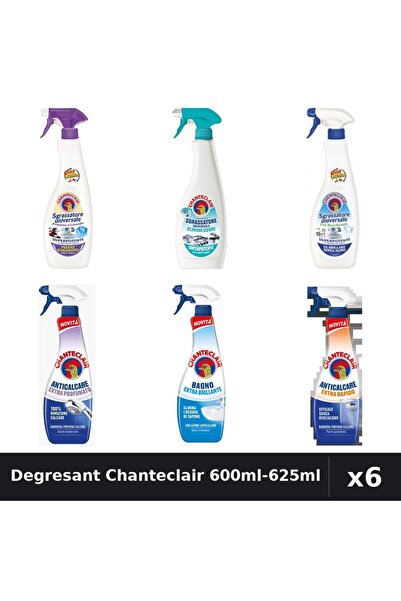 Chanteclair Set 6 Degresant 600ml-625ml - Universal, Anticalcar, 6 Arome, Cur...