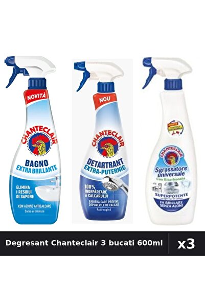 Chanteclair Set 3 Degresant Universal 600-625ml - Bicarbonat, Extra Puternic,...