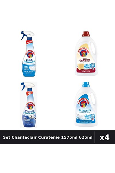 Chanteclair Set 4 Detergent și Degresant 1575ml 625ml - Marsilia, Bicarbonat,...
