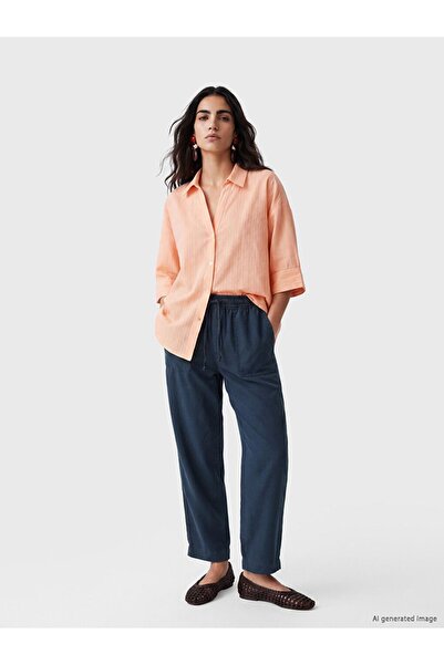 LC Waikiki Elastic Waist Carrot Fit Women's Jean Trousers