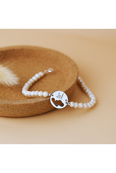 BLACK SWAN Bijoux Bratara perle de cultura si Banut Argint - Cadou gravidute