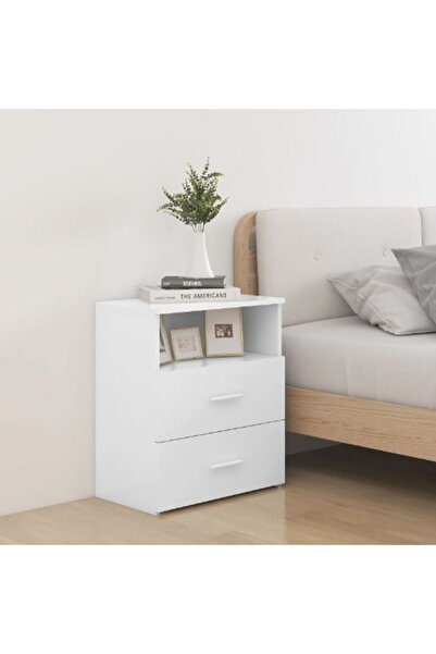 vidaxl Κομοδίνο Λευκό 50 x 32 x 60 εκ.
