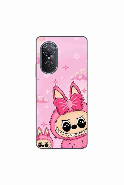 OEM Husa compatibila cu Huawei Nova 9 SE Silicon Gel Tpu Model Labubu Pink Fa...