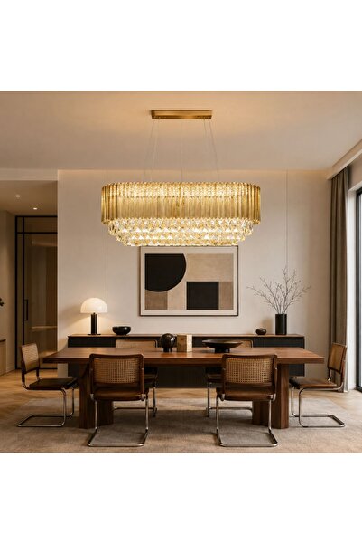 proled Imperial Crystal Chandelier 184W Gold PRO-A6068-900X260 with Remote Co...