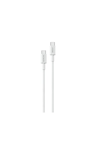 lemontti Cablu de încărcare rapidă Type-C la Type-C, PD, 100W, 1.2m, Alb