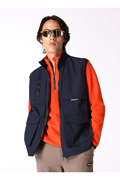 Discovery Expedition Lacivert Erkek Dik Yaka Basic Su İtici Yelek D4SM-YLK3227
