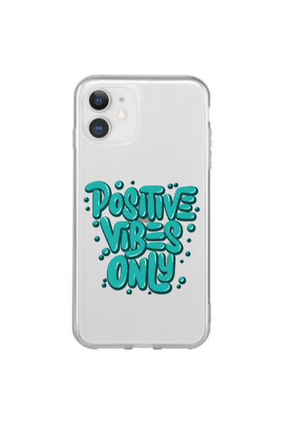Other Apple iPhone 12 Mini Positive Vibes Only Transparent Silicone TPU Θήκη