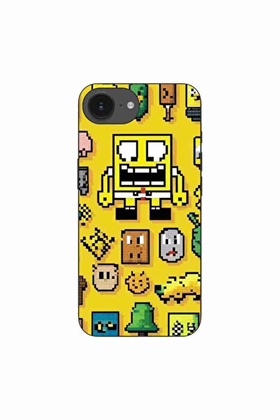 OEM Case compatible with Apple iPhone 16e Silicone Gel Tpu Pattern Pixel Art ...