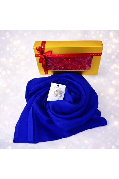 velve Pachet Silky pentru femei, cu esarfa eleganta si brosa, in cutie cadou,...