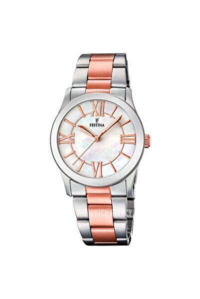 FESTİNA Ρολόι Γυναικείο Δίχρωμο Ροζ Stainless Steel 30mm κωδ F20231/2