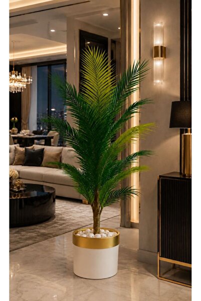 Altun Çiçekcilik Yapay Ağaç Areka 150 Cm Lux Metal Saksı Dahıldır