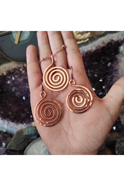 mba handmade jewelry Pure Copper Spiral Set - Handmade Authentic Jewelry