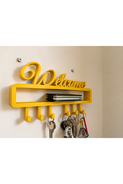 farist Welcome Written Wall Key Holder Rack – Decorative Hanging Key Organize...