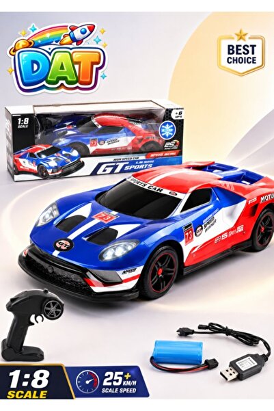 DAT GT Sport 1:8 Scale Remote Control Racing Car, High-Speed RC Car with 3 Sp...