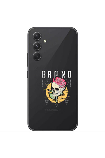 Other Samsung Galaxy A05s Skull Roses Transparent Silicone TPU Θήκη