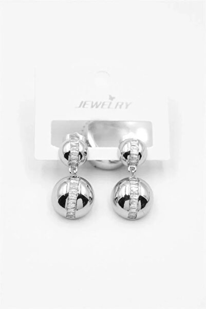 Marsilyan Nvdn- Ieg - Baget Stone Earrings - Silver Iegrs-Nvdn1