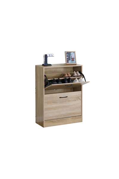 Target Home Παπουτσοθήκη ξύλινη Zefiros με 2 πόρτες sonoma 60x24x81εκ. από MD...