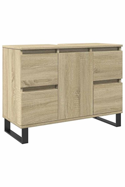 vidaxl Dulap pentru baie, stejar sonoma, 80x33x60 cm, lemn compozit