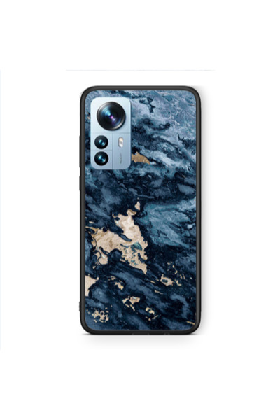Other Xiaomi Mi 12 Pro Marble Blue Gold Black Glossy Θήκη