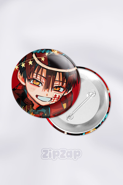 ZipZap Set de insigne cu ac și buton pentru decorarea genților Hanako-kun (1 ...