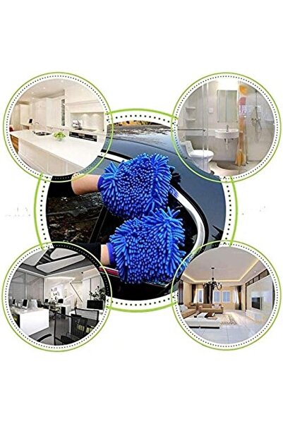 Yıldızan Terra Organik 4 Set Waterproof Microfiber Washing Gloves, Car Washin...
